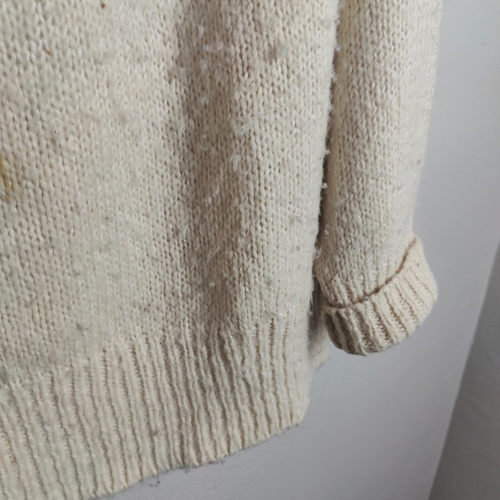 J Crew Half-Zip Turtleneck Sweater Womens XS S Fair Isle Knit Cream Alpaca Blend - Picture 5 of 12